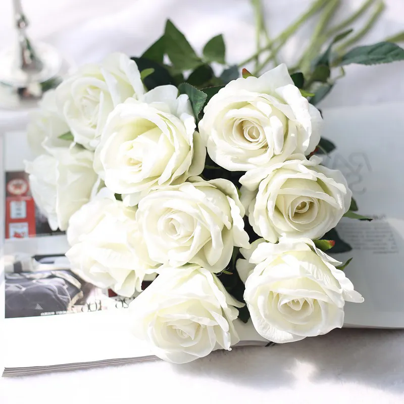 Bouquet de Roses Blanches 51cm