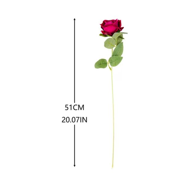 Roses artificielles sur branche longue - 15