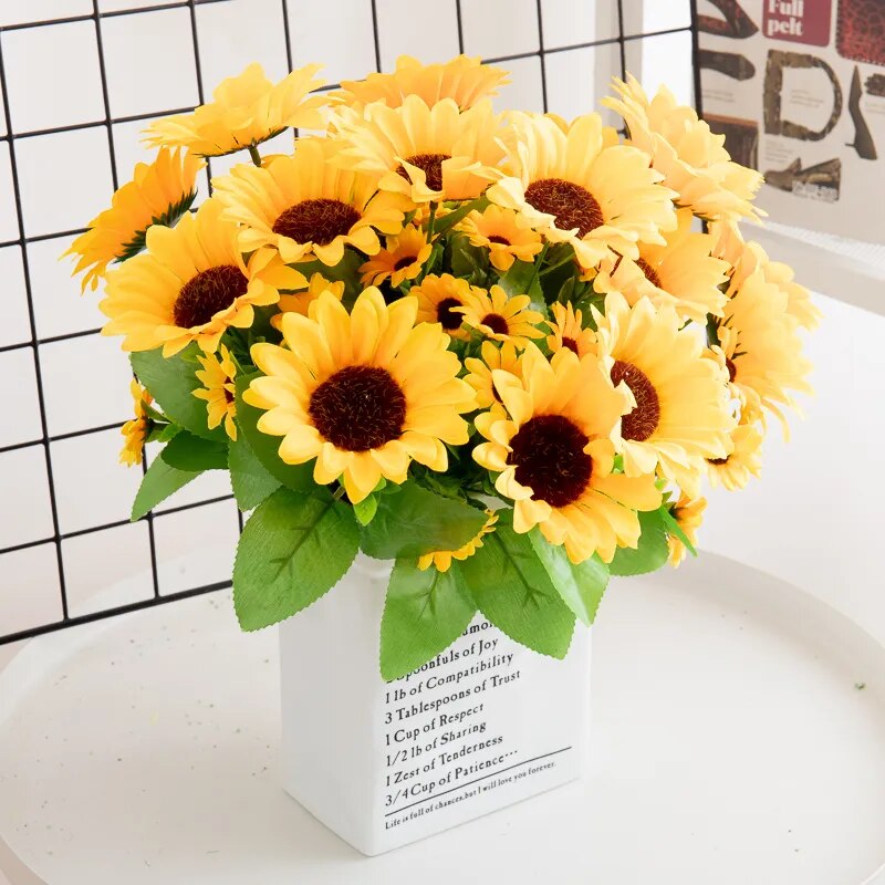 Bouquet de Marguerites et Tournesols Jaunes