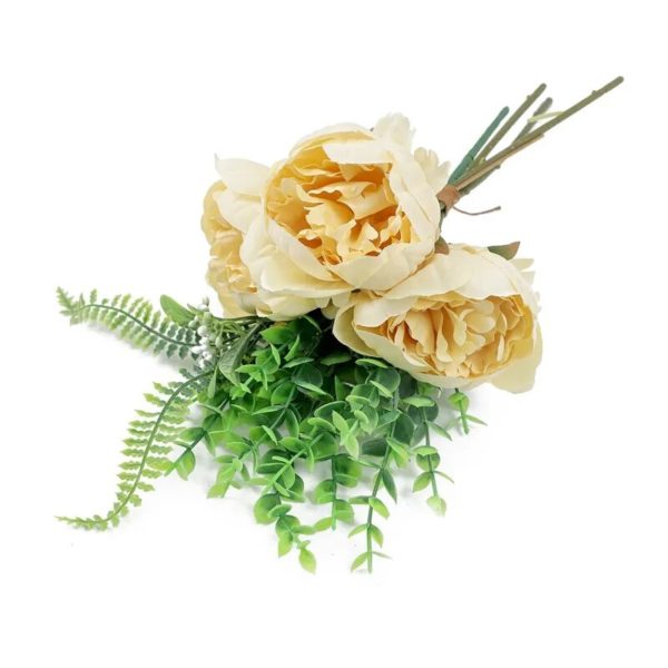 Bouquet nuptial de pivoines perles 38 cm - 10