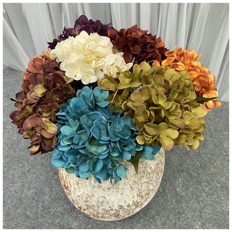 Ensemble d'hortensias artificiels pour mariage