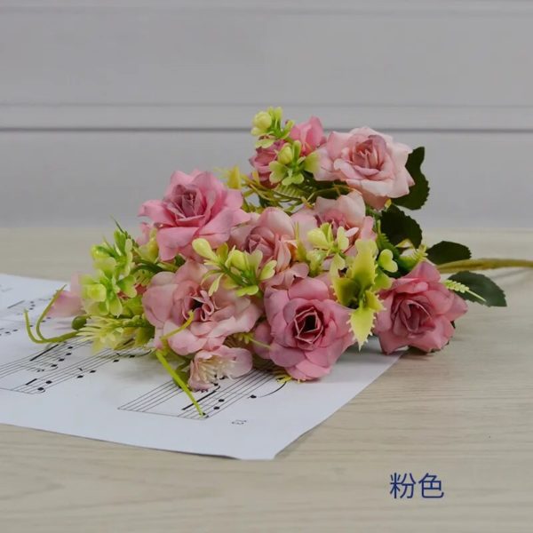 Bouquet de pivoines et roses artificielles de 35 cm - 10