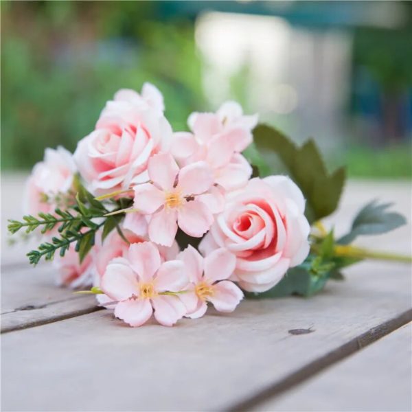 Bouquet de roses et pivoines 30cm - 6