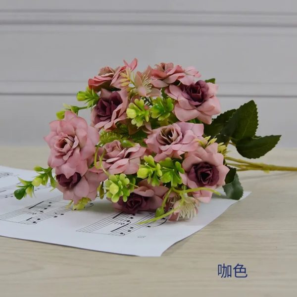 Bouquet de pivoines et roses artificielles de 35 cm - 1