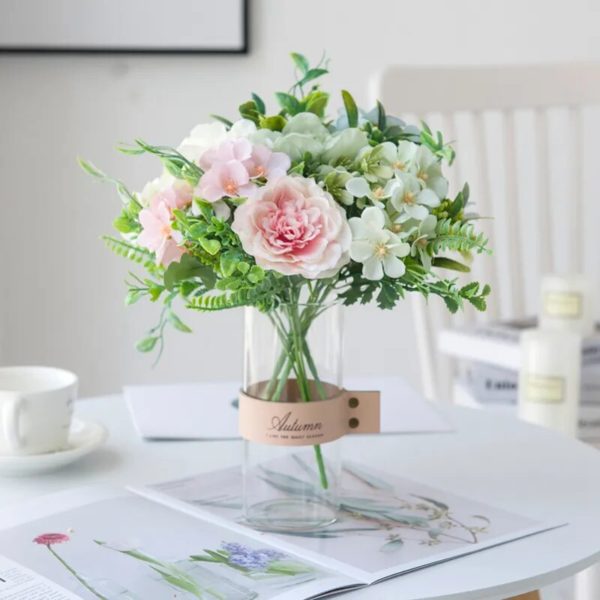 Bouquet Rose & Pivoine Blanches