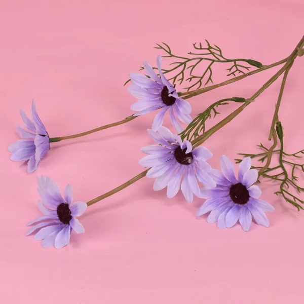 Bouquet long de marguerites artificielles blanches - 8