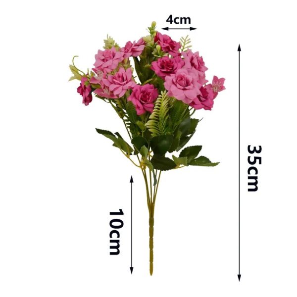 Bouquet de pivoines et roses artificielles de 35 cm - 4