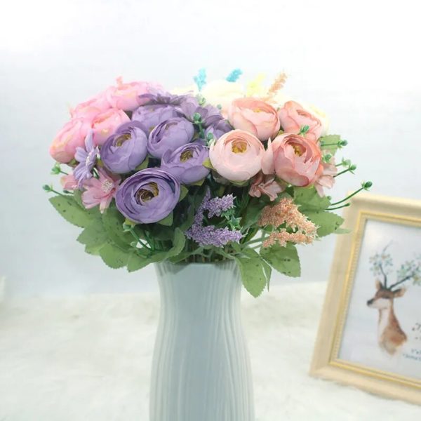 Bouquet de roses artificielles 6 tiges