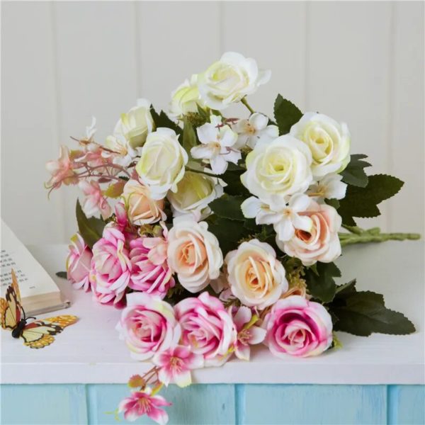 Bouquet de roses et pivoines 30cm - 1