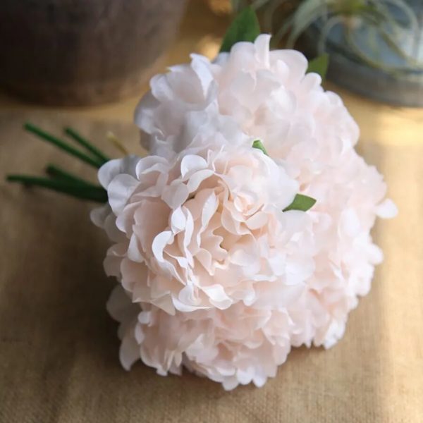 Bouquet de Pivoines Artificielles à Grande Tête (5 pièces) - 10