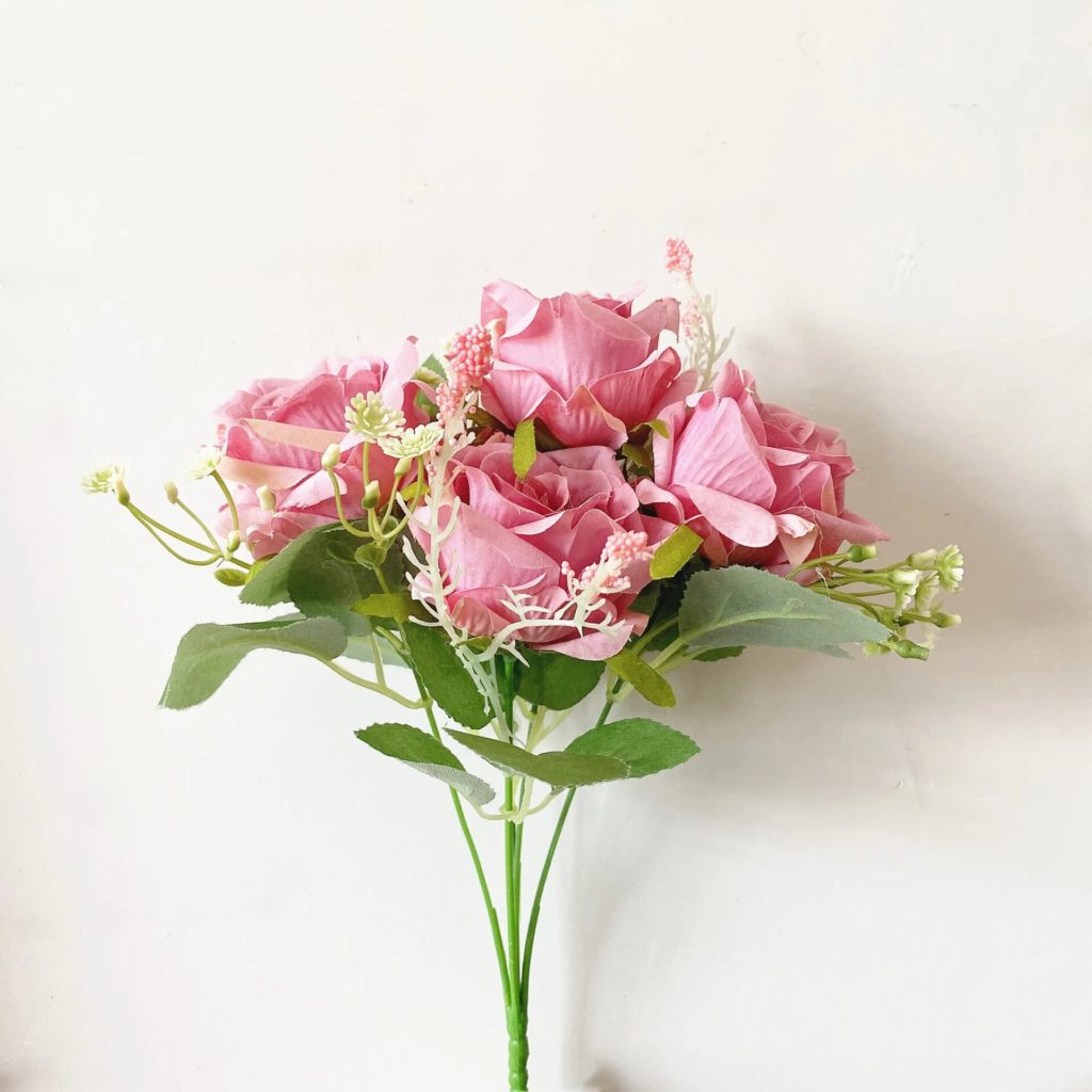 Bouquet de Pivoines Roses Artificielles 35cm