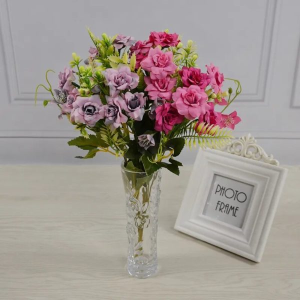 Bouquet de pivoines et roses artificielles de 35 cm - 8