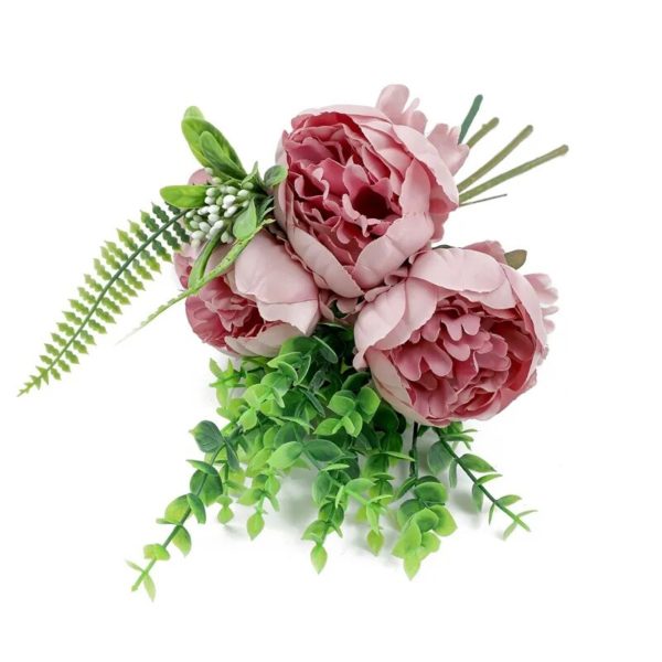 Bouquet nuptial de pivoines perles 38 cm - 11