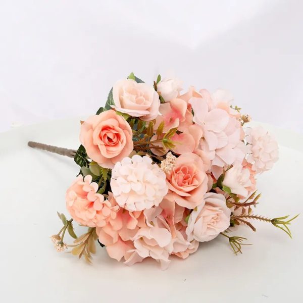 Bouquet d'Hydrangeas et Roses Roses Artificielles - 2