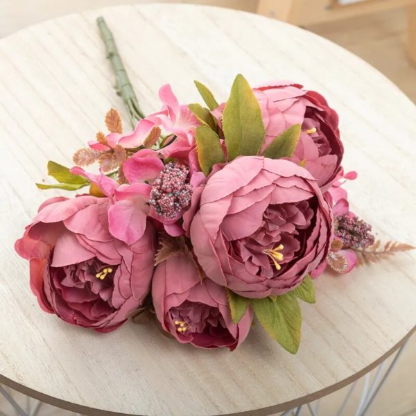 Bouquet de Pivoines Artificielles Vintage - 3