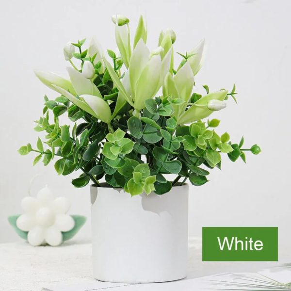 Bouquet de Plantes Artificielles en Pot - 9