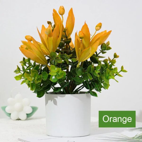 Bouquet de Plantes Artificielles en Pot - 7