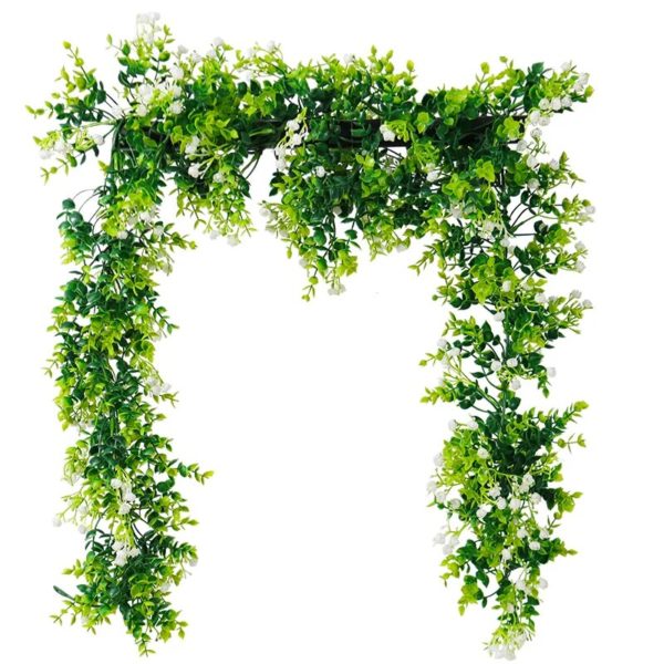 Guirlande Artificielle Boxwood et Gypsophila 70 pouces - 8