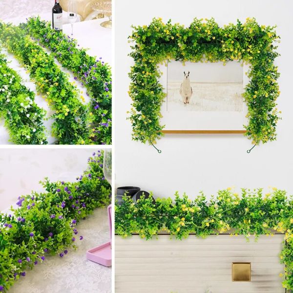 Guirlande Artificielle Boxwood et Gypsophila 70 pouces - 4