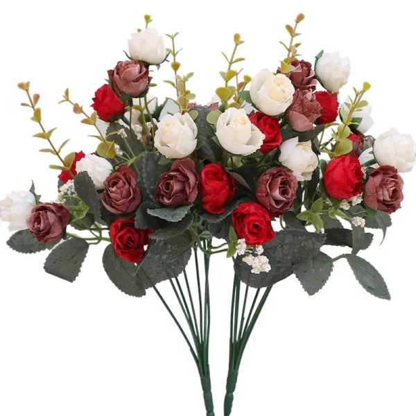 Bouquet de 21 roses artificielles - 1