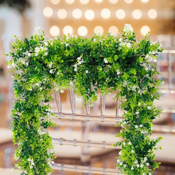 Guirlande Artificielle Boxwood et Gypsophila 70 pouces - 7