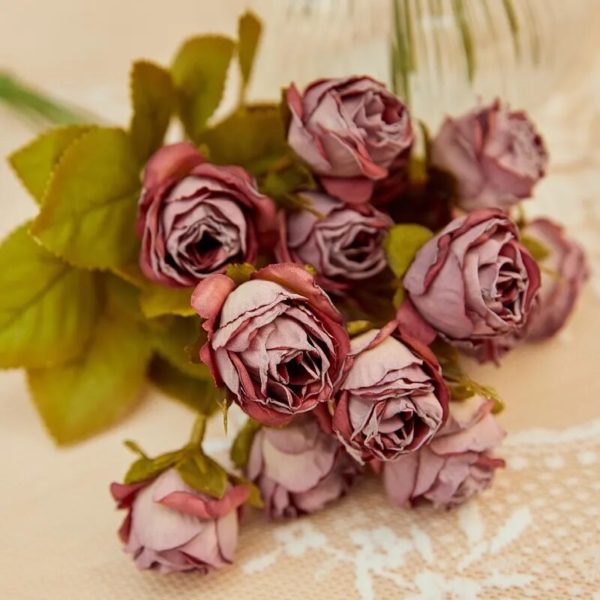 Bouquet de Roses Vintage Artificielles - 8