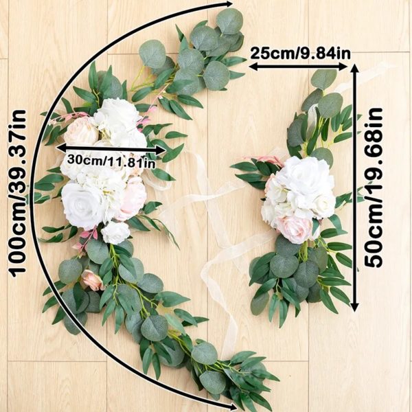 Fleurs Artificielles pour Fond de Mariage (2 pièces) - 5