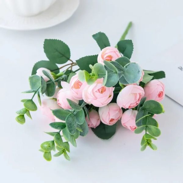 Bouquet de Roses et Eucalyptus - 25