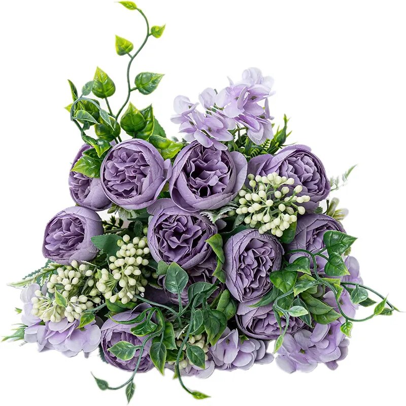 Bouquet de Pivoines Violettes et Lilas