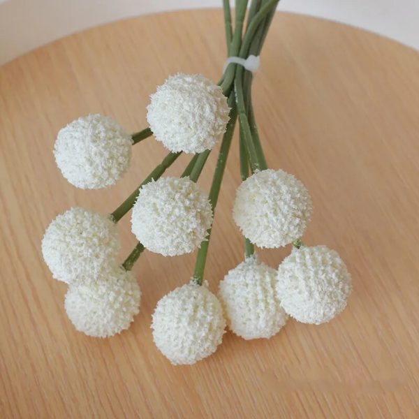 9 pièces Chrysanthème boule artificiel - 4