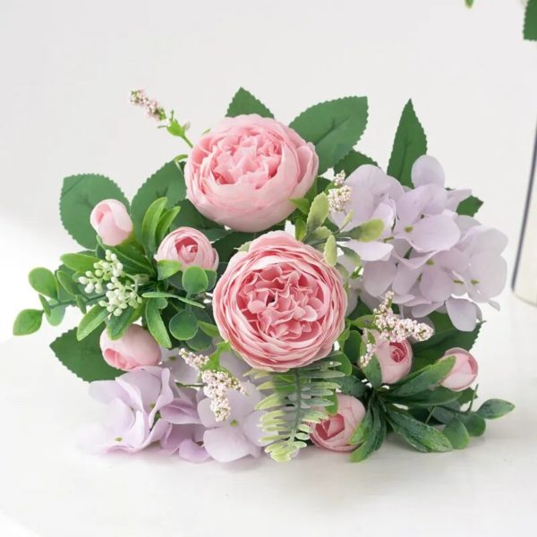 Bouquet Pivoine et Hortensia 30cm - 3