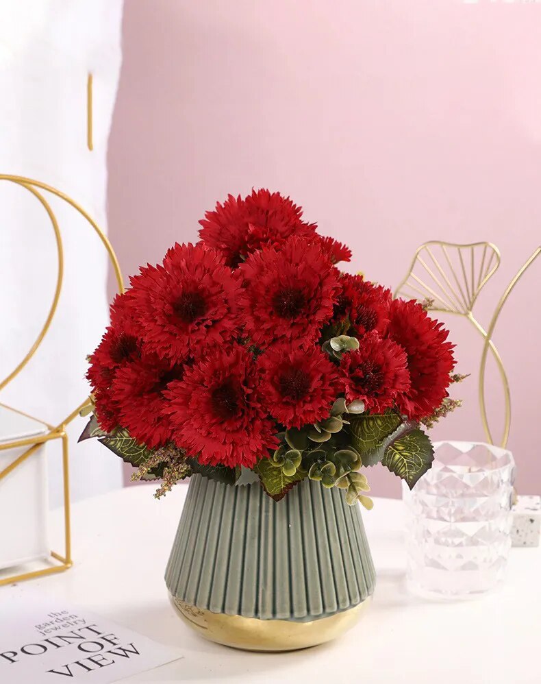 Bouquet de marguerites et tournesols artificiels