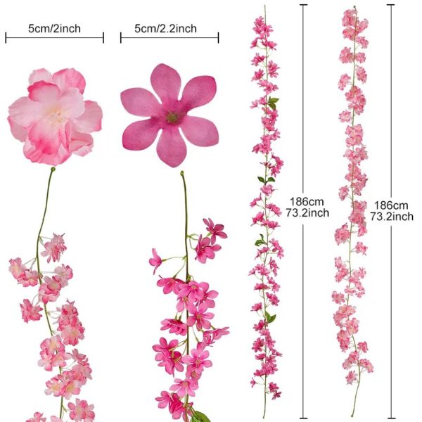 Guirlande de Cerisiers en Fleur Artificiels 186cm - 10