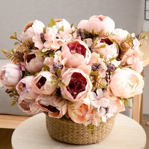 Bouquet de Pivoines Artificielles Vintage - 9