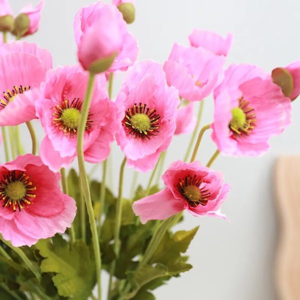 Fleurs de coquelicot en soie - 1