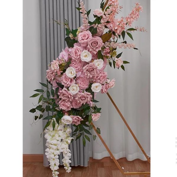 Arrangement Floral en Glycine Rose et Blanche - 9