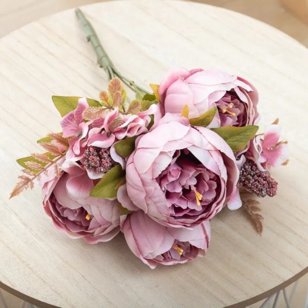 Bouquet de Pivoines Artificielles Vintage - 8