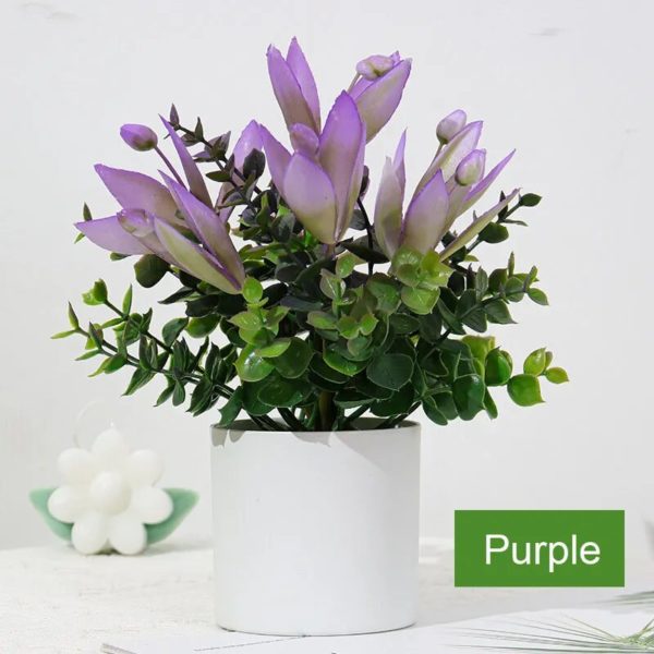 Bouquet de Plantes Artificielles en Pot - 6