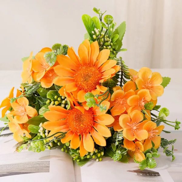 Bouquet de tournesols en soie 30CM - 9