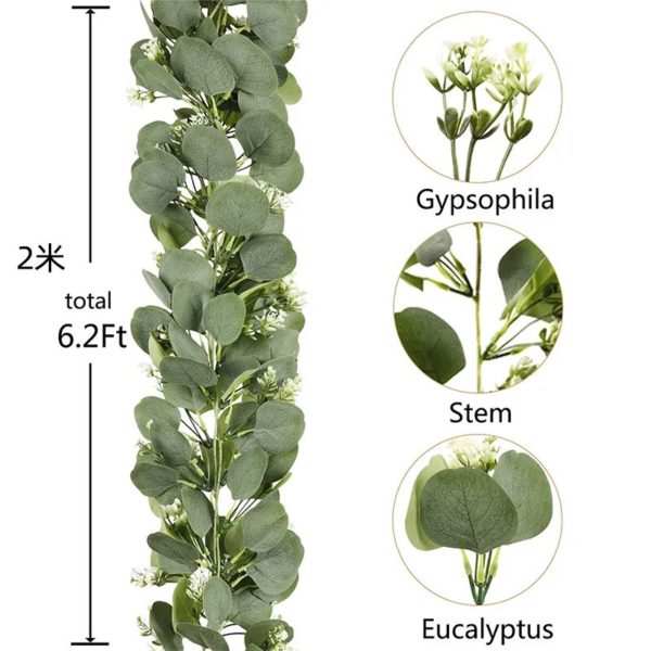 Guirlande d'Eucalyptus Artificiel 2m - 4